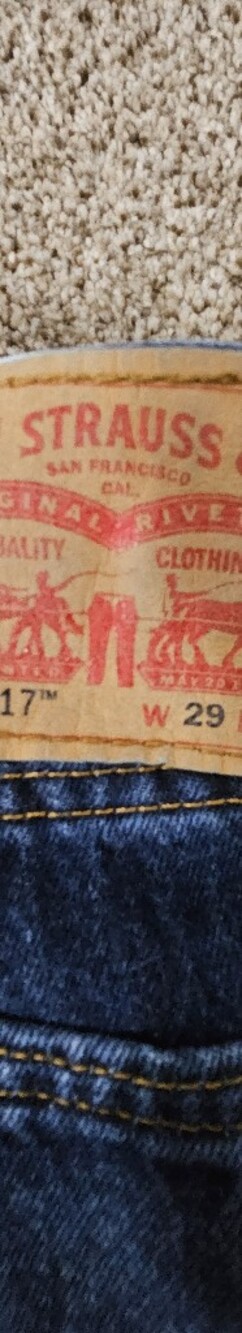 Levi's Dark Blue Straight Fit Men's Jeans - Picture 2 of 4